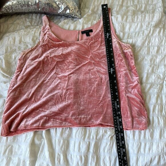 J.Crew Pink Velvet Top - Picture 4 of 7